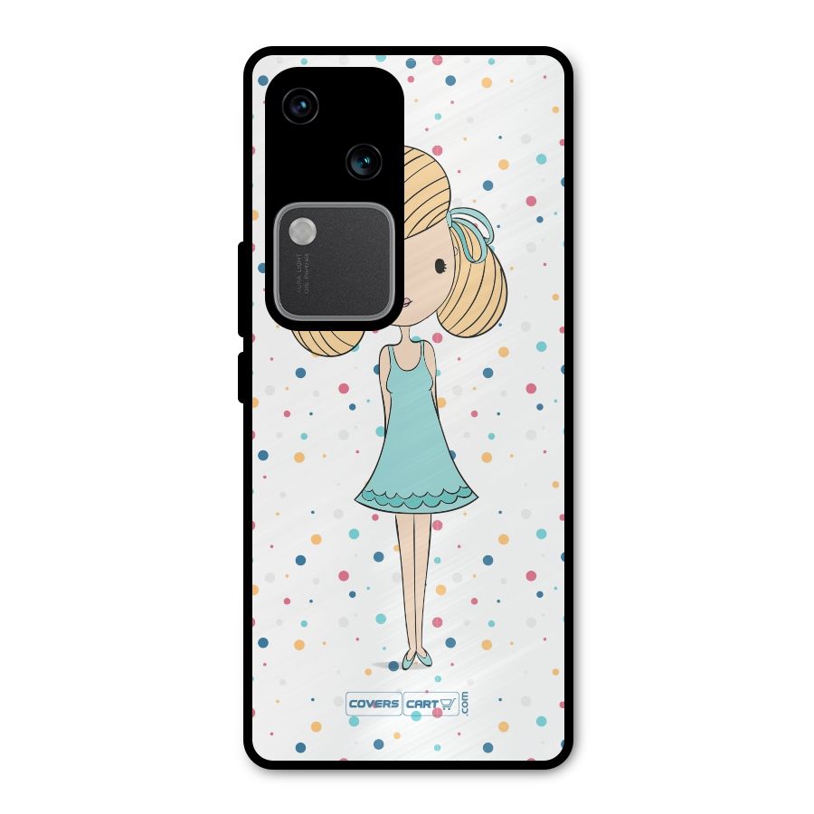 Cute Girl Metal Back Case for Vivo V30
