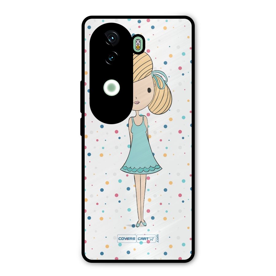 Cute Girl Metal Back Case for Vivo V40e