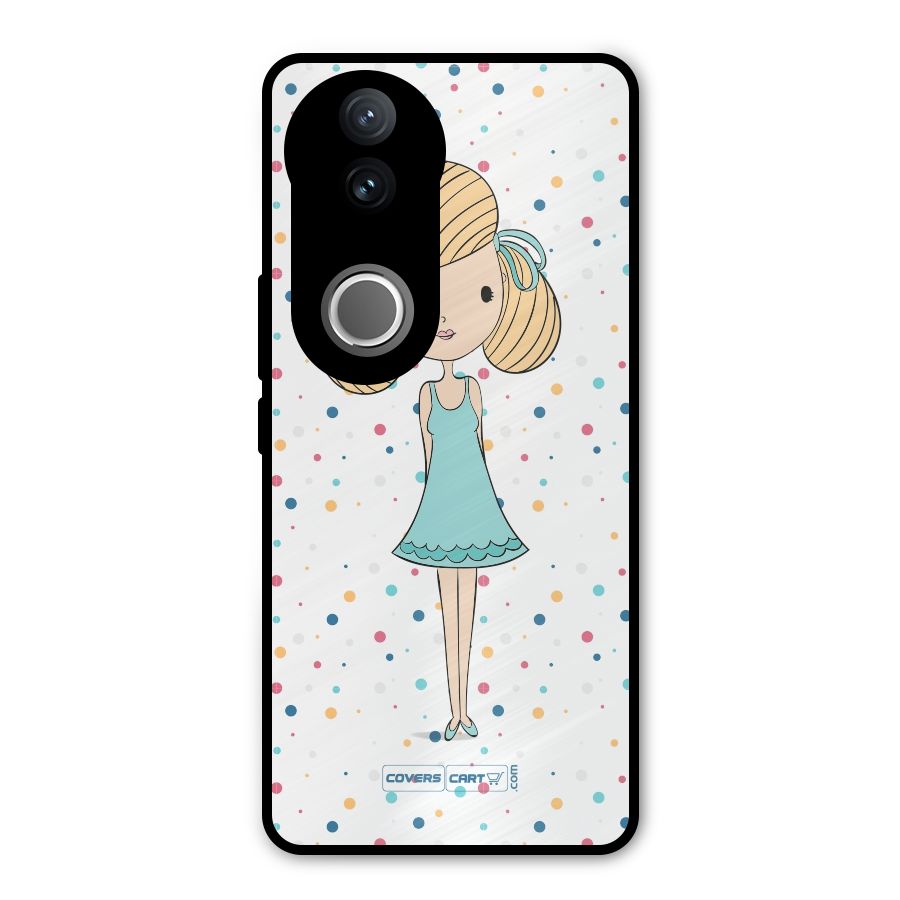 Cute Girl Metal Back Case for Vivo V50