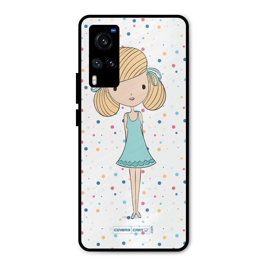 Cute Girl Metal Back Case for Vivo X60