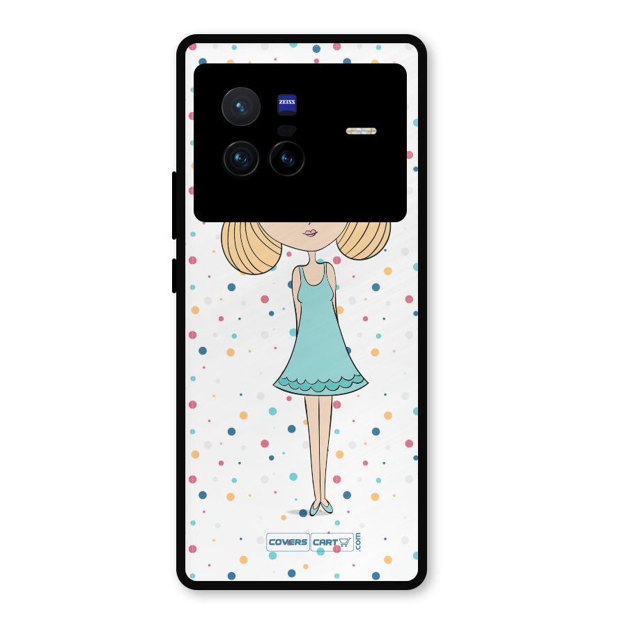Cute Girl Metal Back Case for Vivo X80