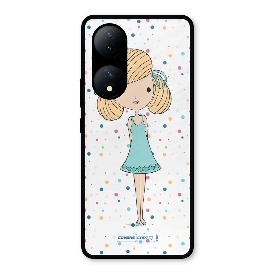 Cute Girl Metal Back Case for Vivo Y100
