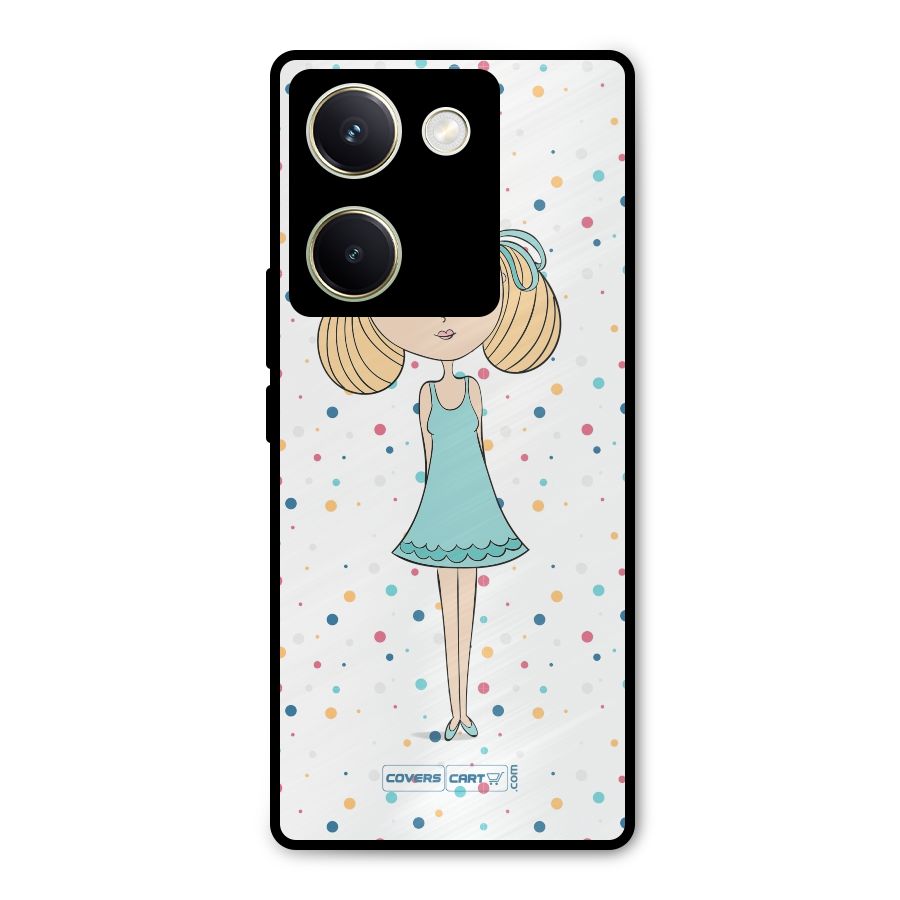 Cute Girl Metal Back Case for Vivo Y200 Pro
