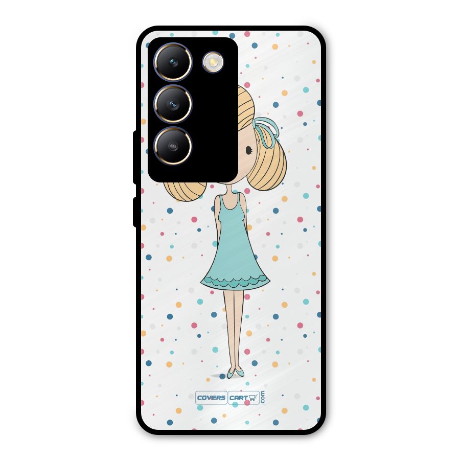 Cute Girl Metal Back Case for Vivo Y200e