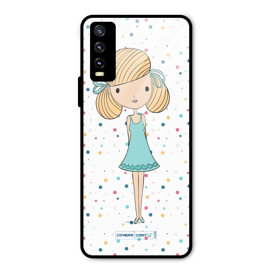Cute Girl Metal Back Case for Vivo Y20g