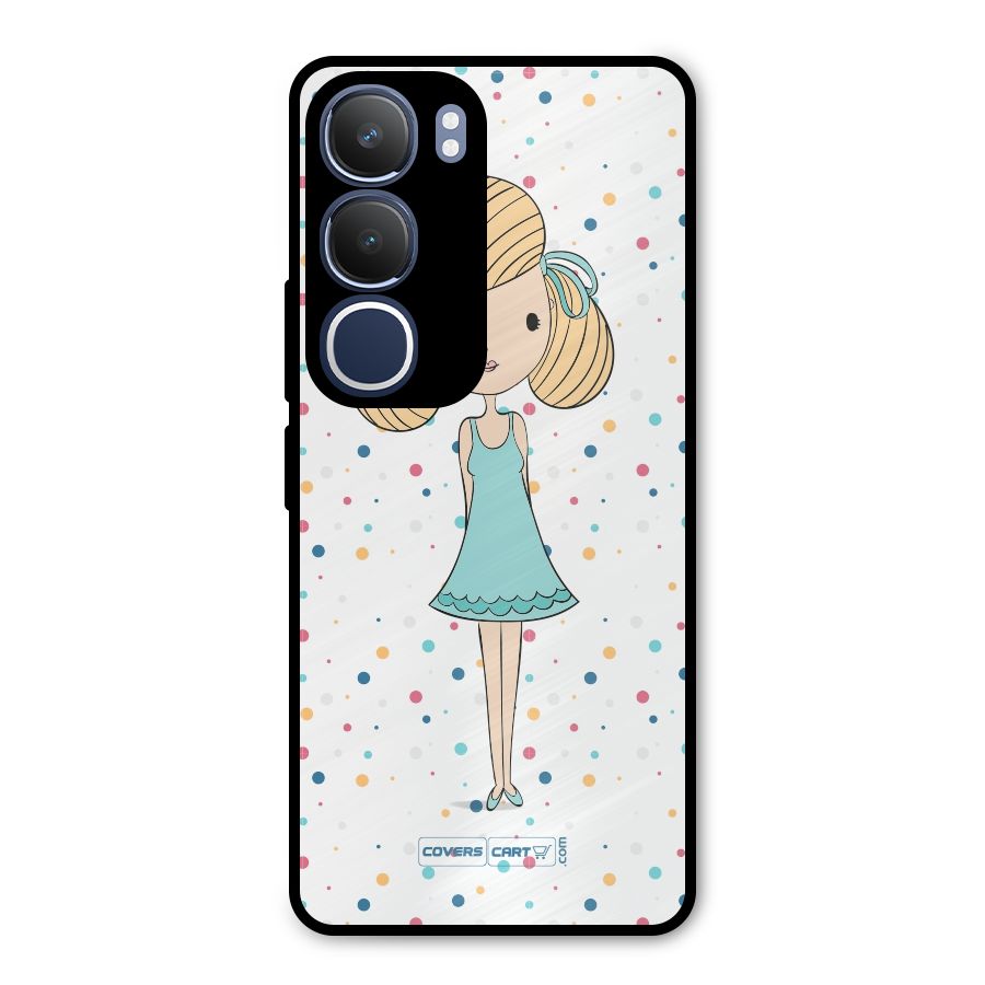 Cute Girl Metal Back Case for Vivo Y29