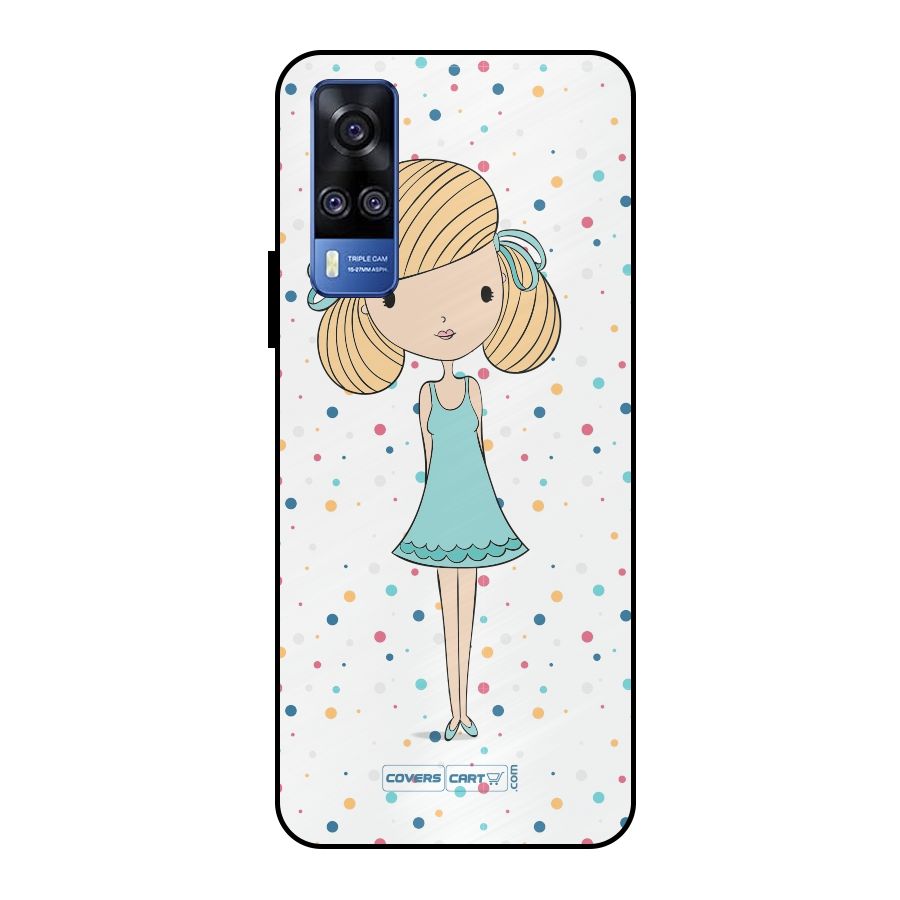 Cute Girl Metal Back Case for Vivo Y51