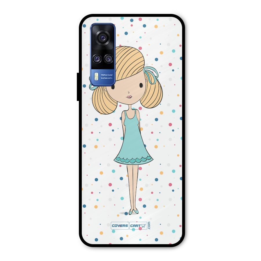 Cute Girl Metal Back Case for Vivo Y51A