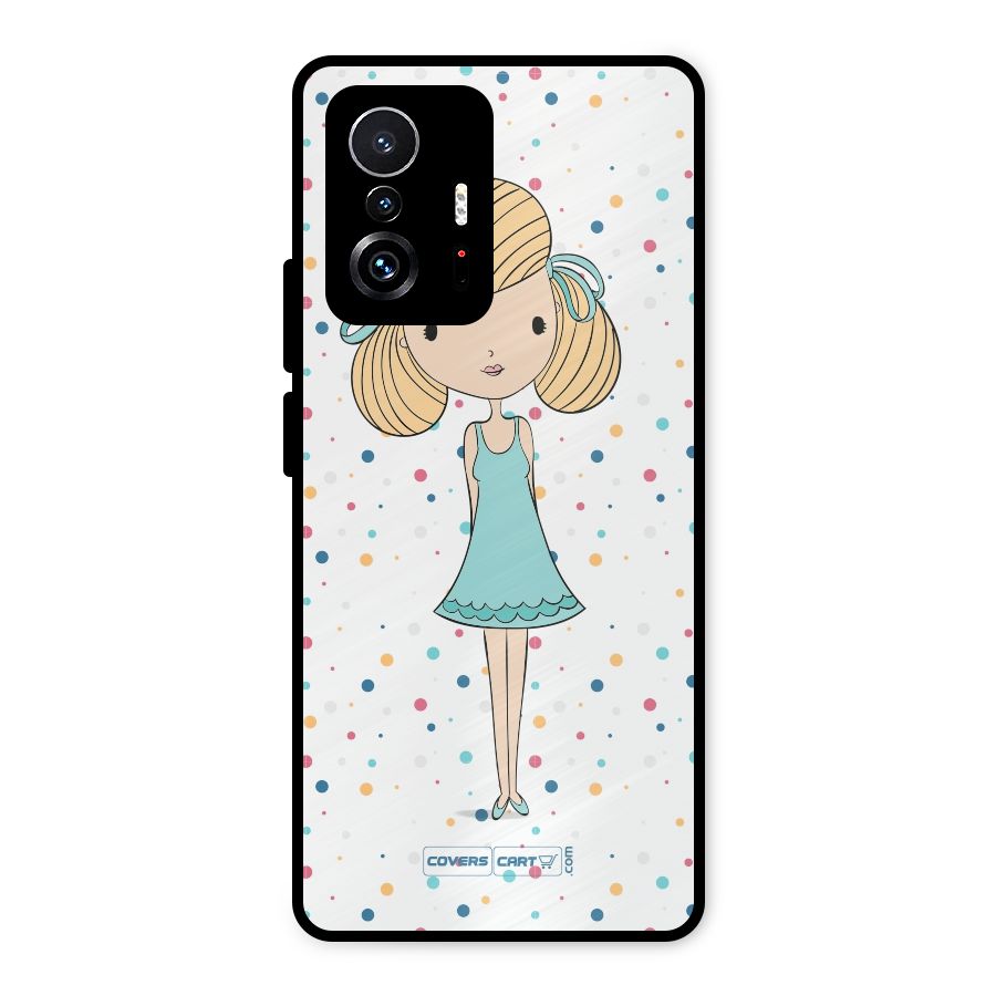 Cute Girl Metal Back Case for Xiaomi 11T Pro