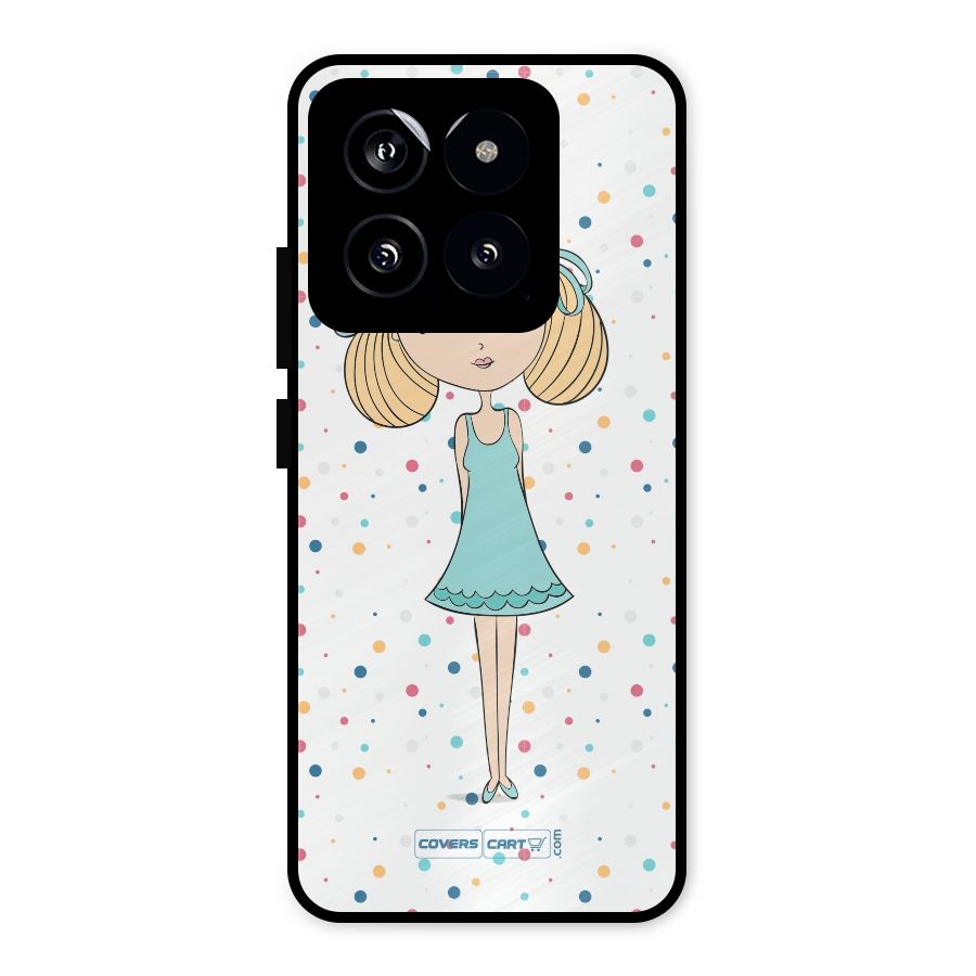 Cute Girl Metal Back Case for Xiaomi 14