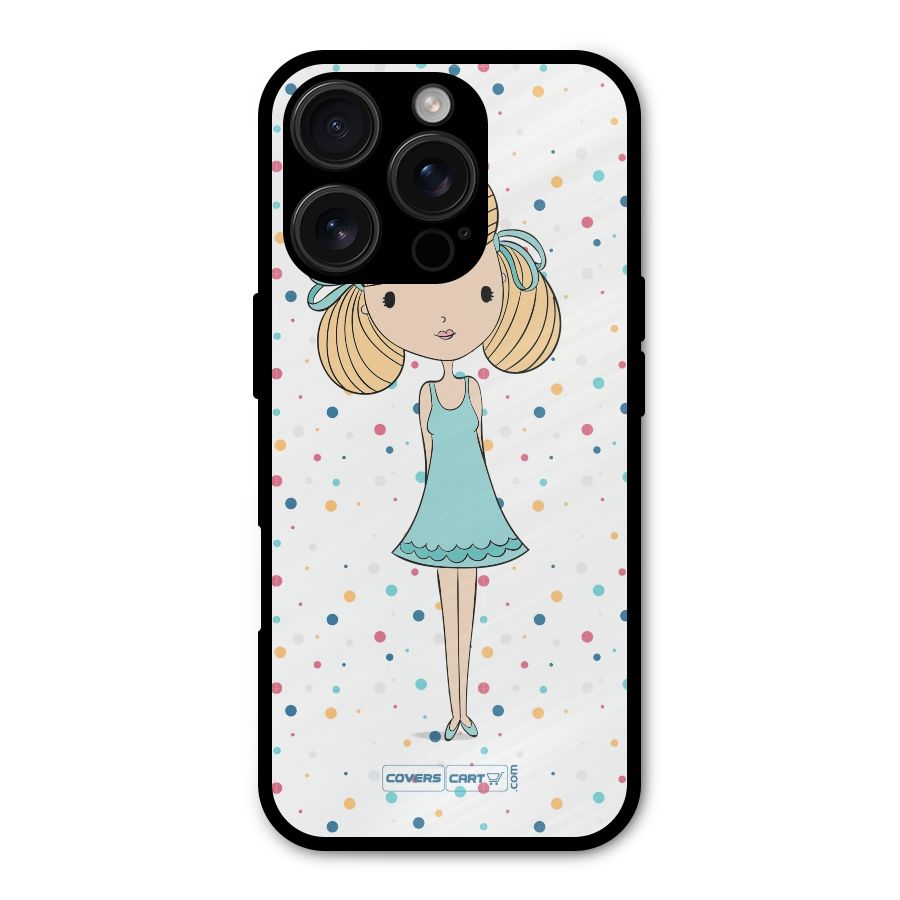 Cute Girl Metal Back Case for iPhone 16 Pro