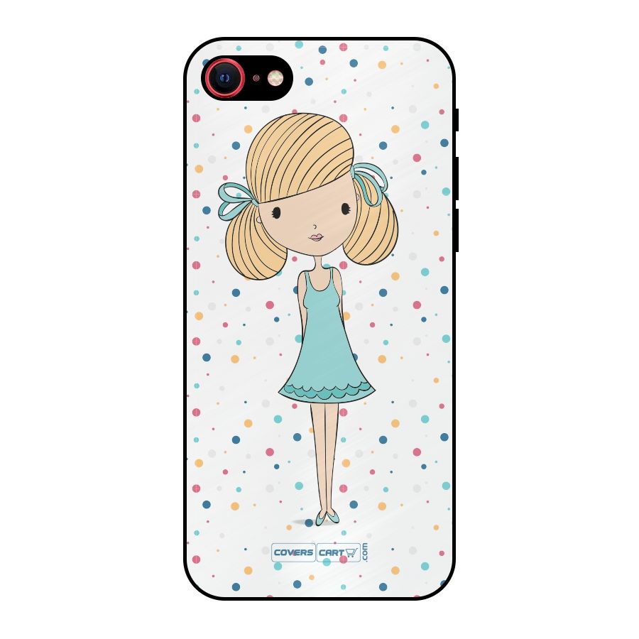 Cute Girl Metal Back Case for iPhone 7