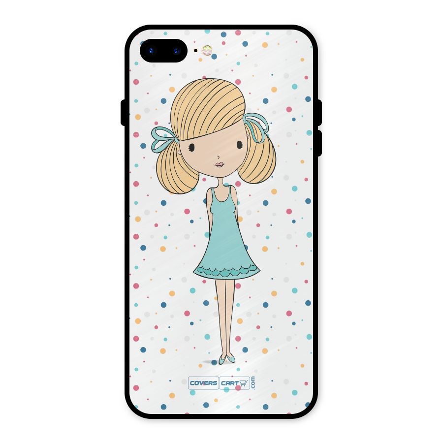 Cute Girl Metal Back Case for iPhone 8 Plus