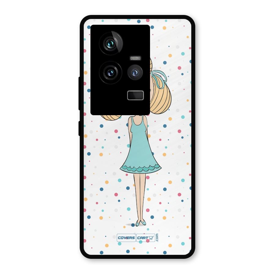 Cute Girl Metal Back Case for iQOO 11 5G