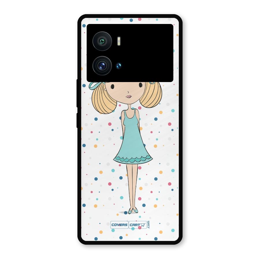 Cute Girl Metal Back Case for iQOO 9 Pro