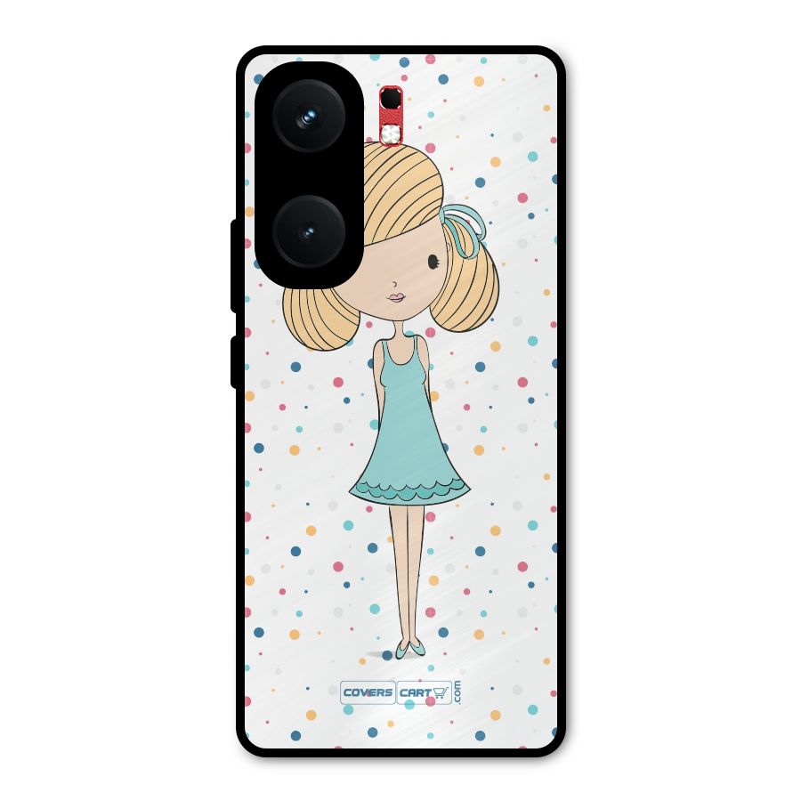 Cute Girl Metal Back Case for iQOO Neo 9 Pro