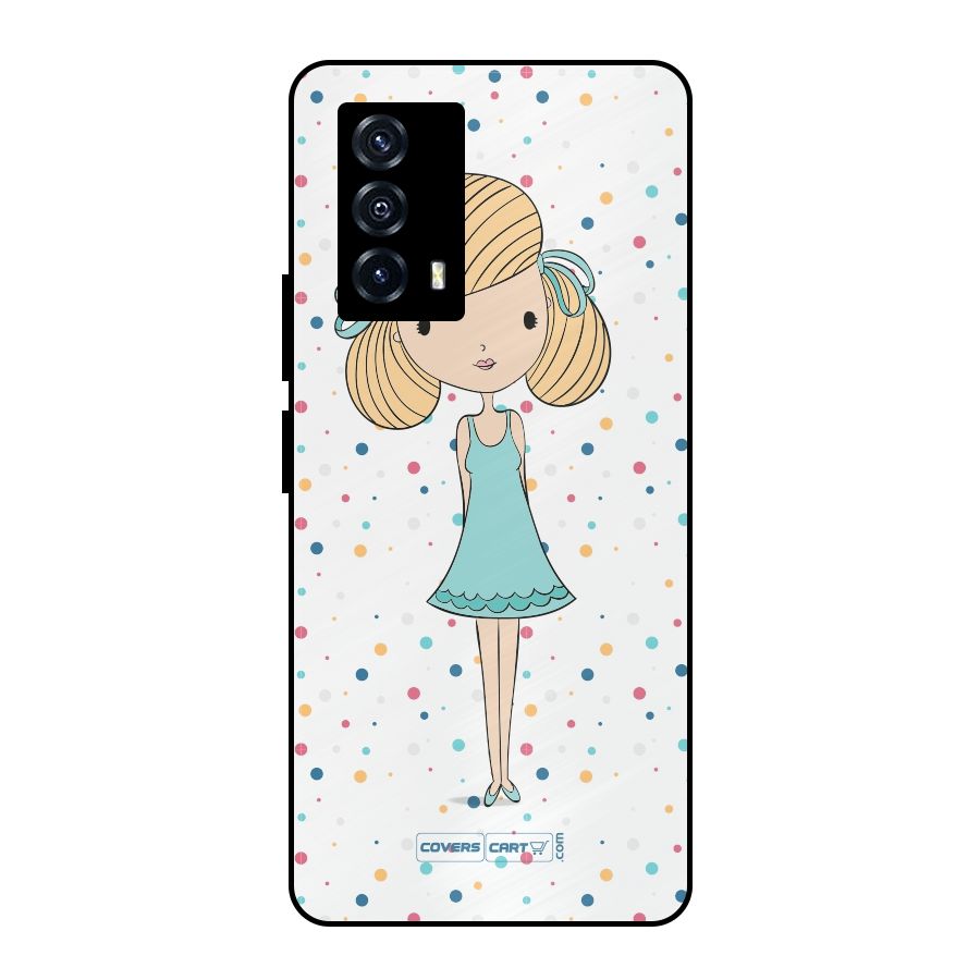 Cute Girl Metal Back Case for iQOO Z5