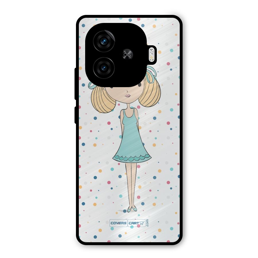 Cute Girl Metal Back Case for iQOO Z9 Turbo