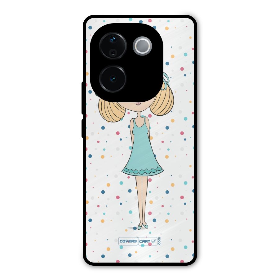 Cute Girl Metal Back Case for iQOO Z9s Pro