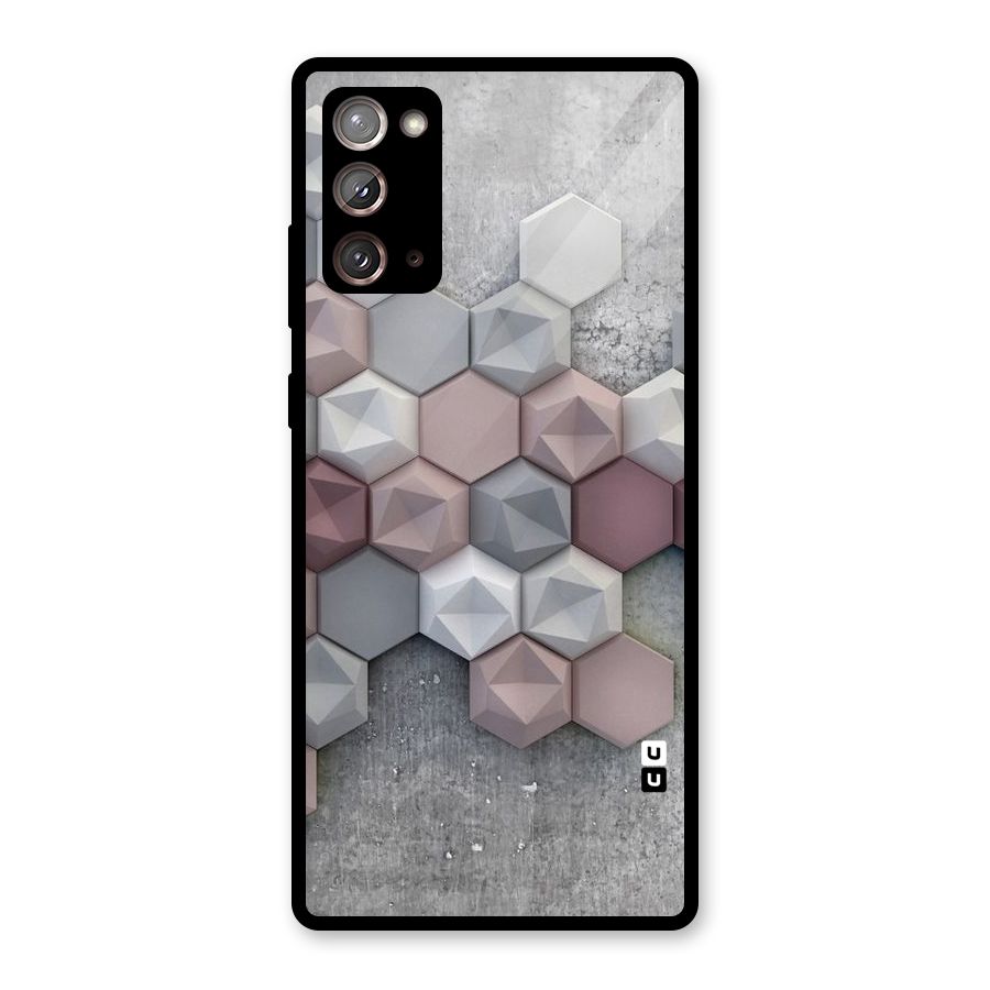 Cute Hexagonal Pattern Glass Back Case for Galaxy Note 20