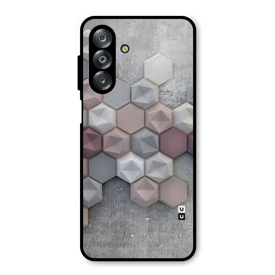 Cute Hexagonal Pattern Metal Back Case for Galaxy A26