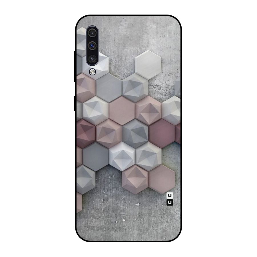 Cute Hexagonal Pattern Metal Back Case for Galaxy A30s