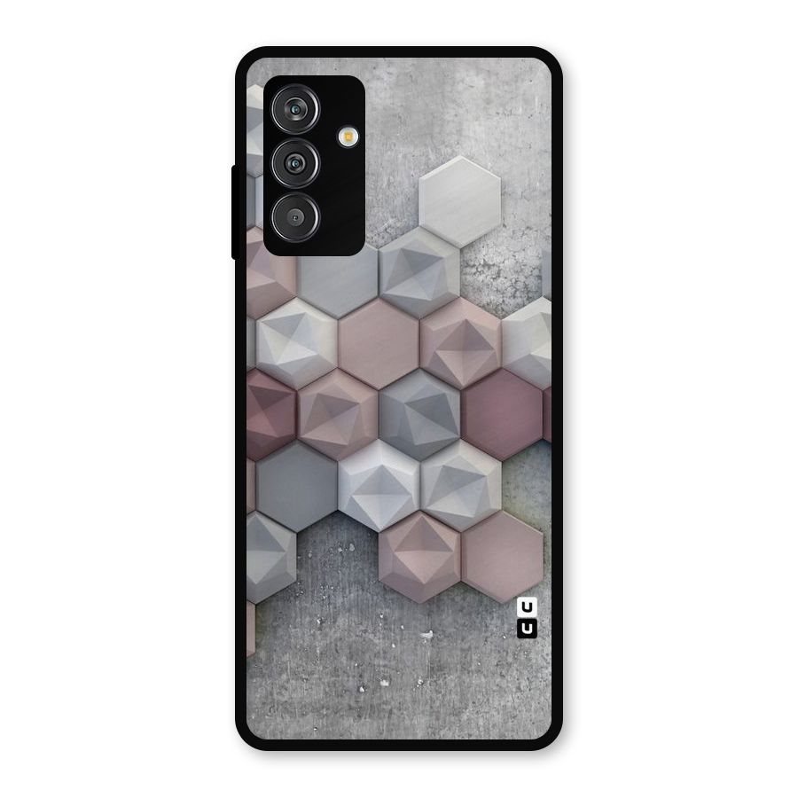 Cute Hexagonal Pattern Metal Back Case for Galaxy F13