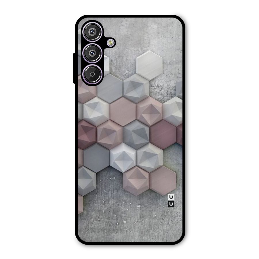 Cute Hexagonal Pattern Metal Back Case for Galaxy F15