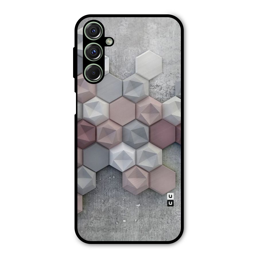 Cute Hexagonal Pattern Metal Back Case for Galaxy F34