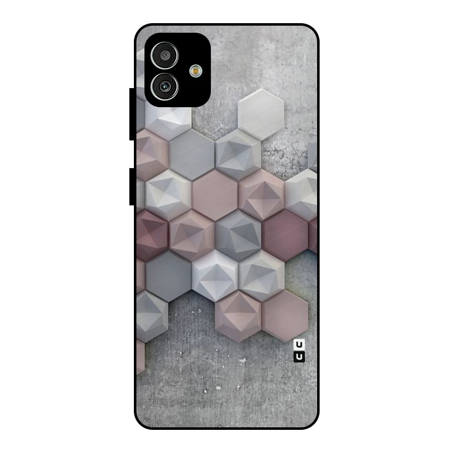 Cute Hexagonal Pattern Metal Back Case for Galaxy M13 5G