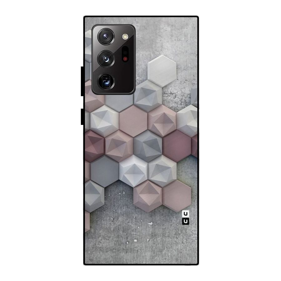 Cute Hexagonal Pattern Metal Back Case for Galaxy Note 20 Ultra