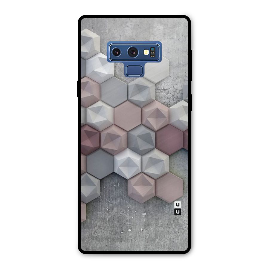 Cute Hexagonal Pattern Metal Back Case for Galaxy Note 9