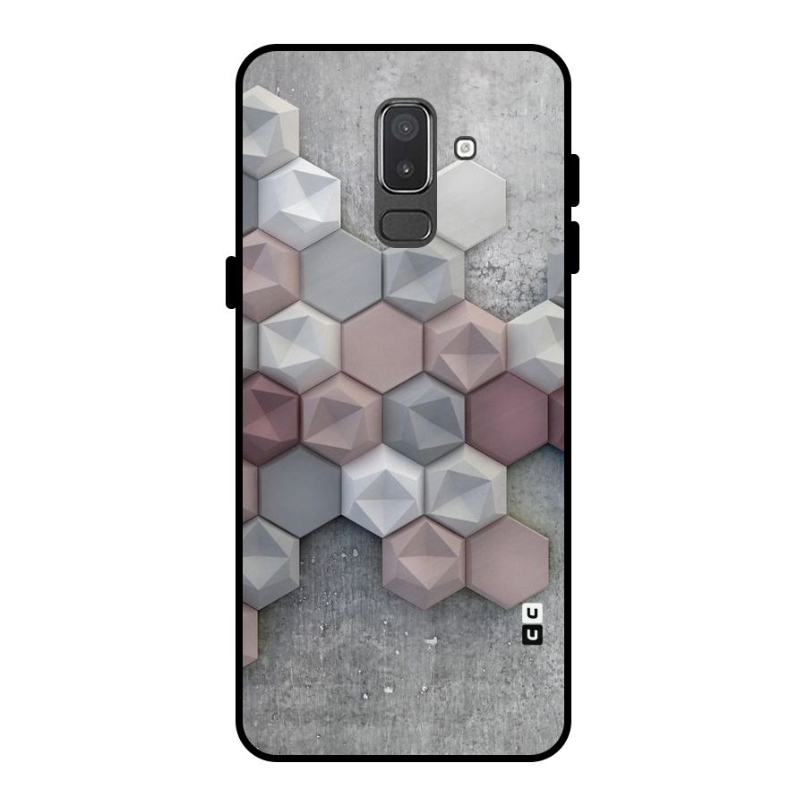 Cute Hexagonal Pattern Metal Back Case for Galaxy On8 (2018)