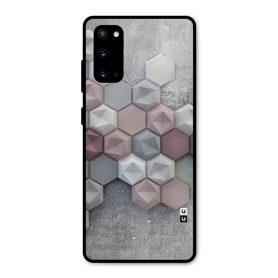 Cute Hexagonal Pattern Metal Back Case for Galaxy S20