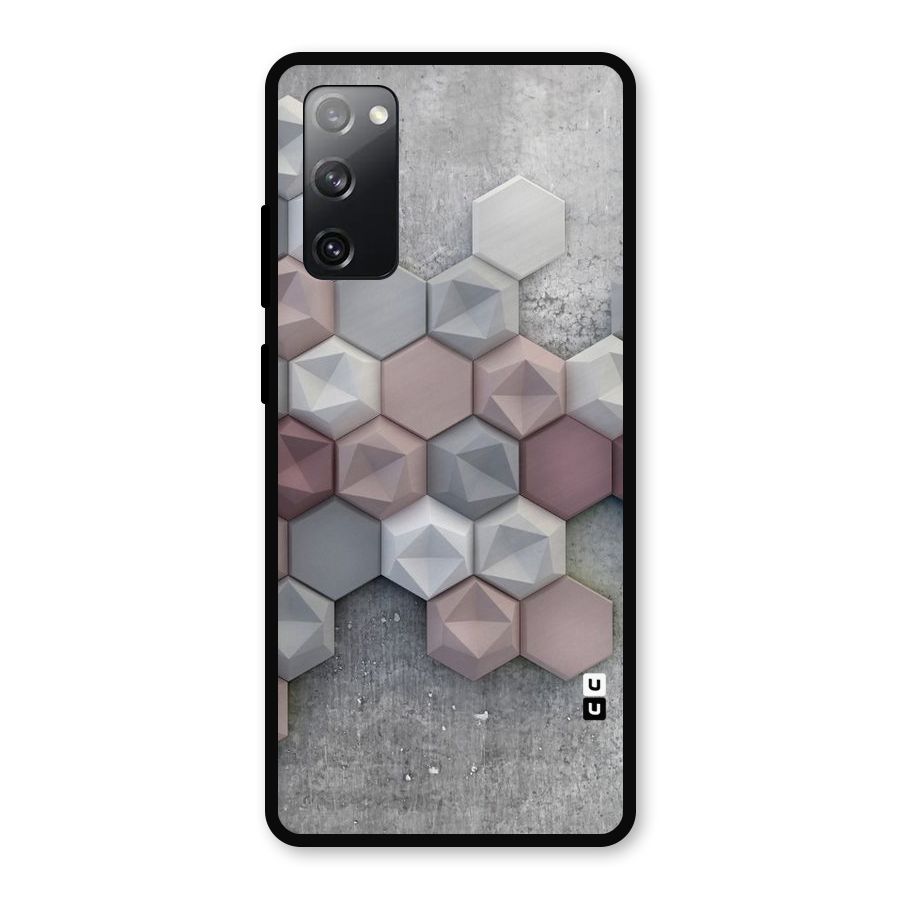 Cute Hexagonal Pattern Metal Back Case for Galaxy S20 FE 5G