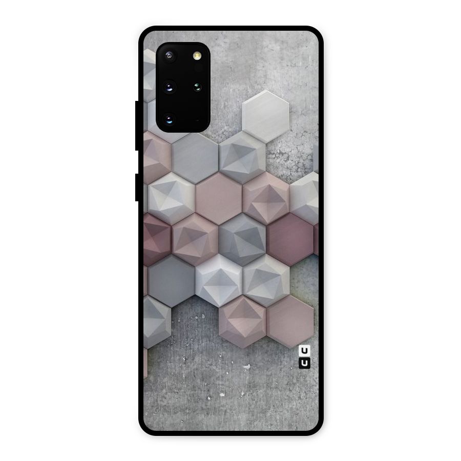 Cute Hexagonal Pattern Metal Back Case for Galaxy S20 Plus