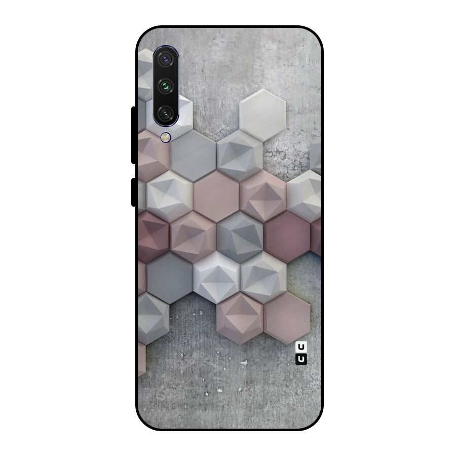 Cute Hexagonal Pattern Metal Back Case for Mi A3