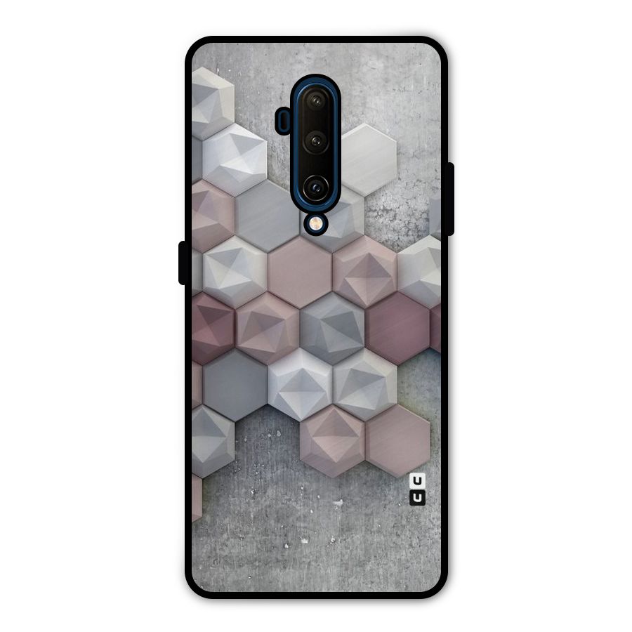Cute Hexagonal Pattern Metal Back Case for OnePlus 7T Pro