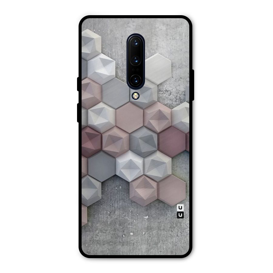 Cute Hexagonal Pattern Metal Back Case for OnePlus 7 Pro