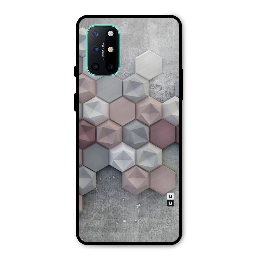 Cute Hexagonal Pattern Metal Back Case for OnePlus 8T