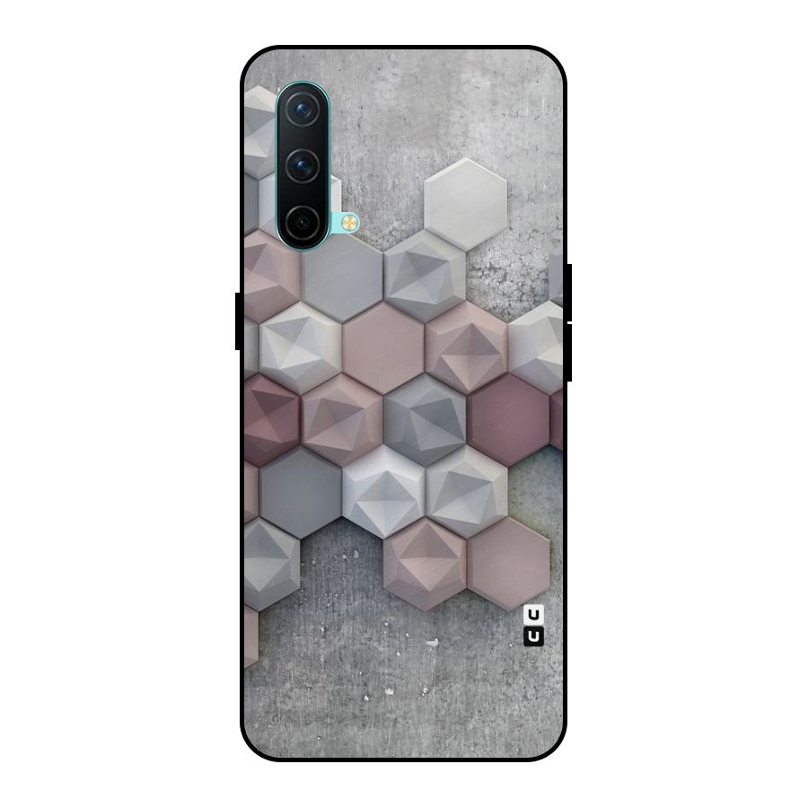Cute Hexagonal Pattern Metal Back Case for OnePlus Nord CE 5G