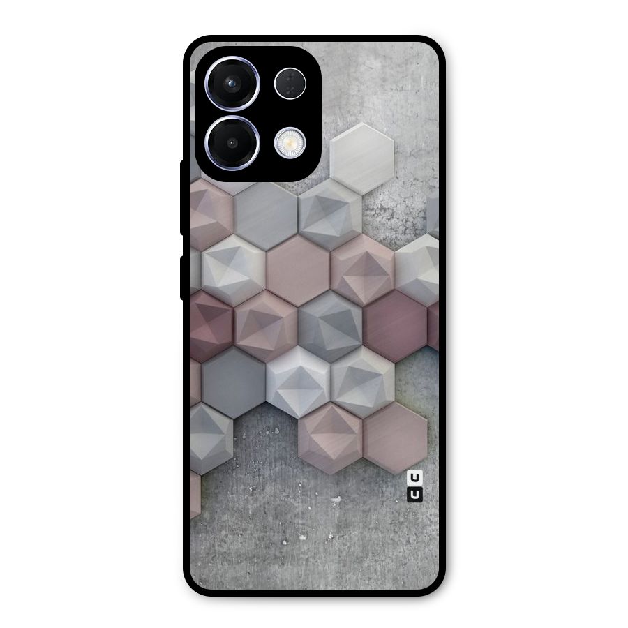 Cute Hexagonal Pattern Metal Back Case for Oppo K13