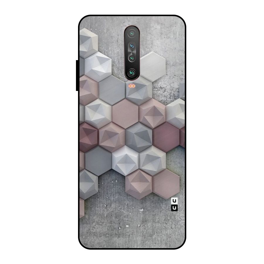 Cute Hexagonal Pattern Metal Back Case for Poco X2