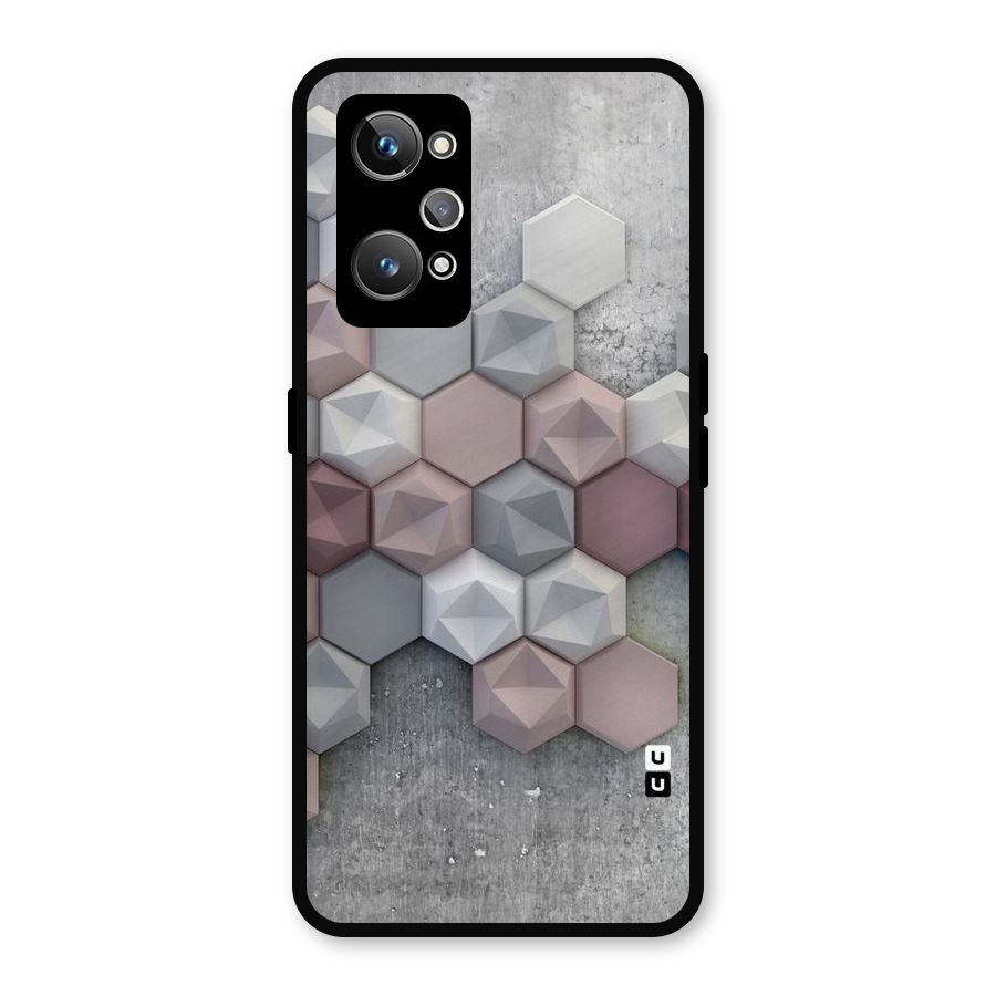 Cute Hexagonal Pattern Metal Back Case for Realme GT Neo 3T