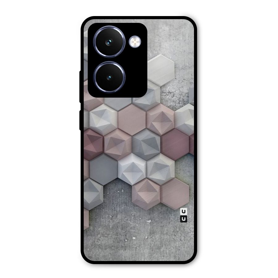 Cute Hexagonal Pattern Metal Back Case for Realme P3 Ultra