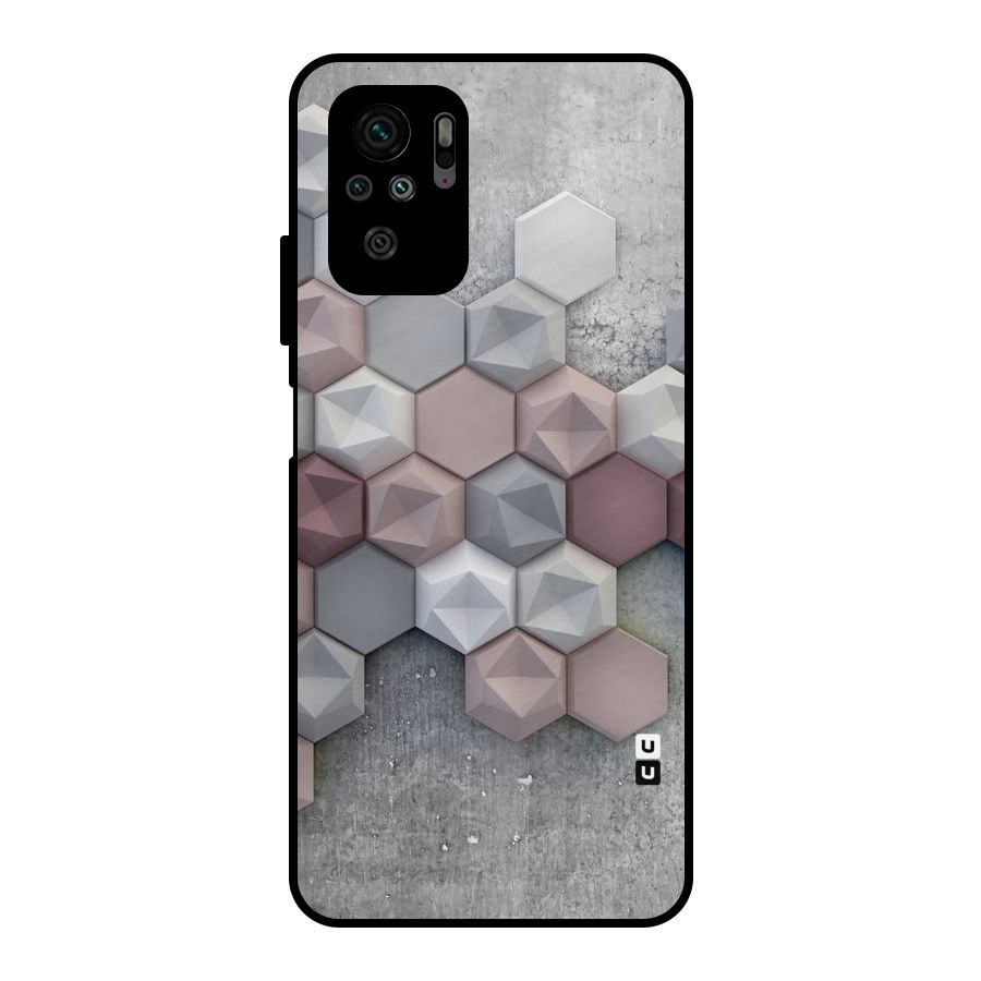 Cute Hexagonal Pattern Metal Back Case for Redmi Note 11 SE