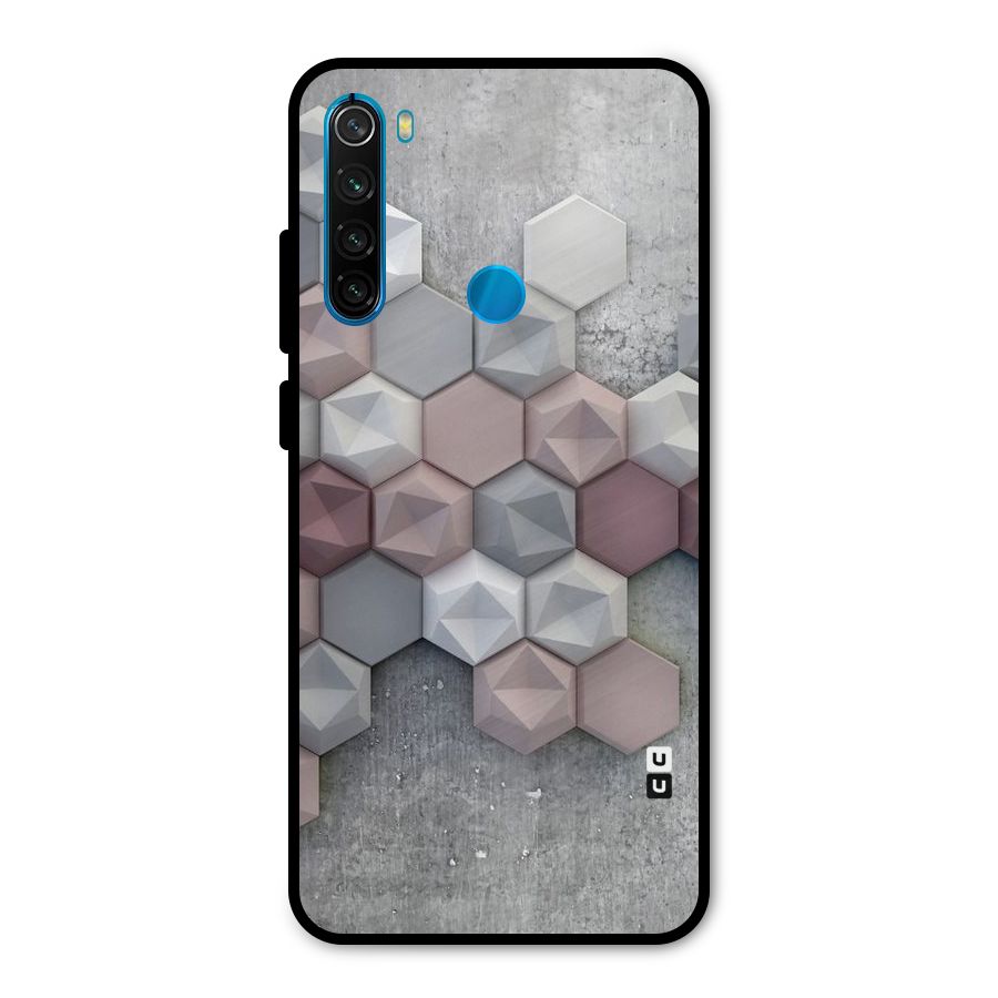 Cute Hexagonal Pattern Metal Back Case for Redmi Note 8