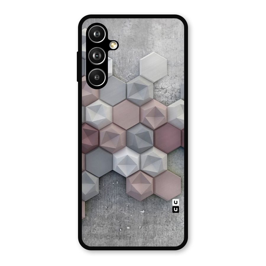 Cute Hexagonal Pattern Metal Back Case for Samsung Galaxy M54