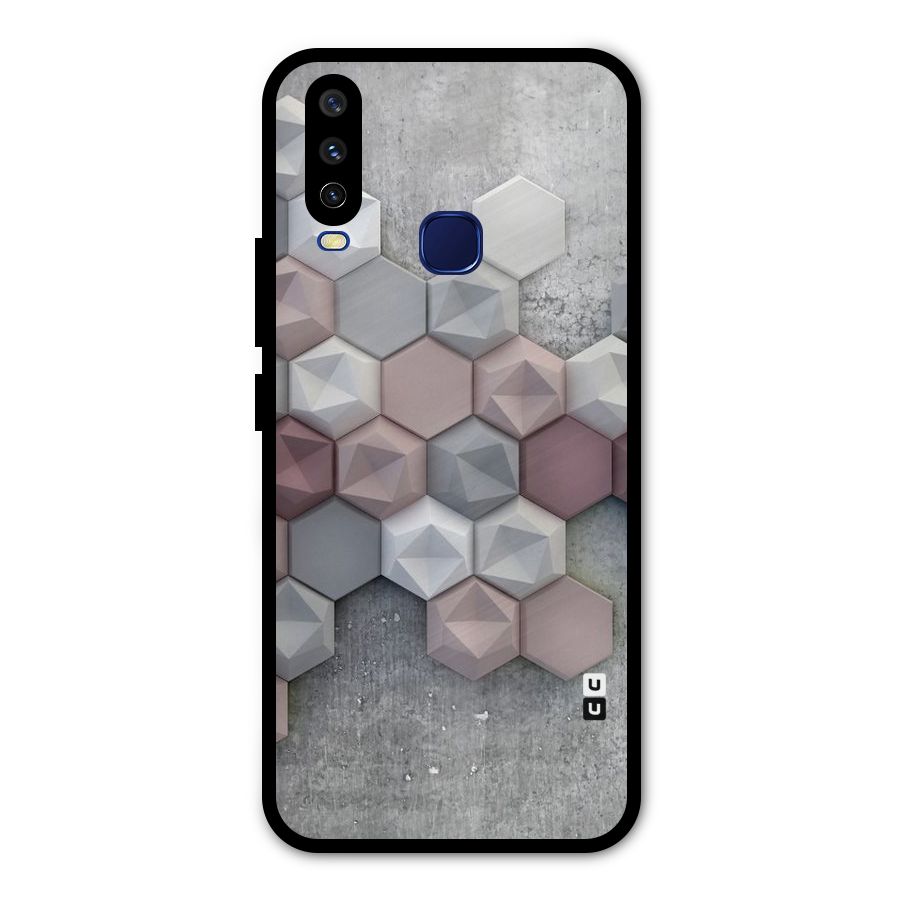 Cute Hexagonal Pattern Metal Back Case for Vivo V17