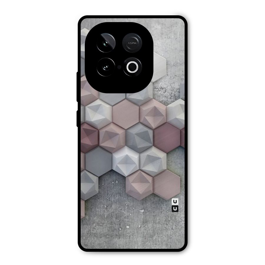 Cute Hexagonal Pattern Metal Back Case for iQOO Neo 10